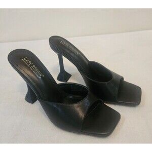 Cape Robbin Lithe Shoes Heels Women's Sz 9 Black Square Heels Open Toe Sexy